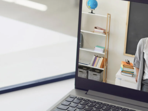 Online Technology for the Classroom women on computer screen