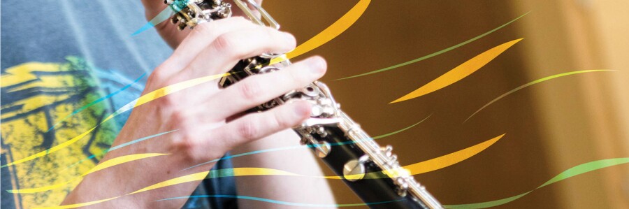 hand playing clarinet