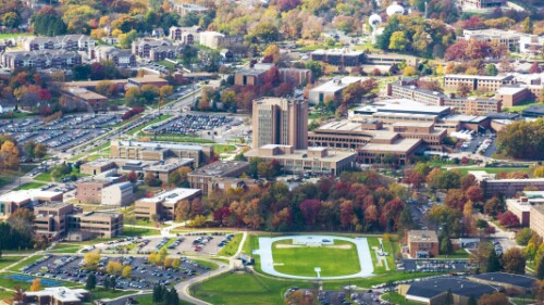 Kent campus from above