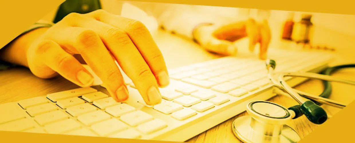 Typing on a keyboard with a stethoscope