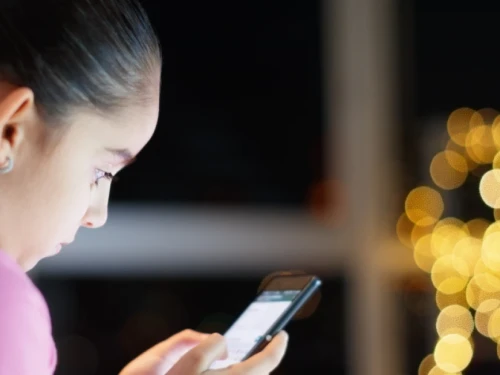Girl on iPhone