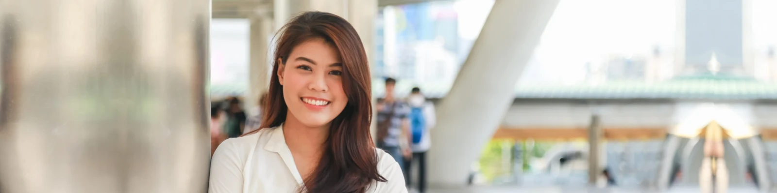 smiling college student