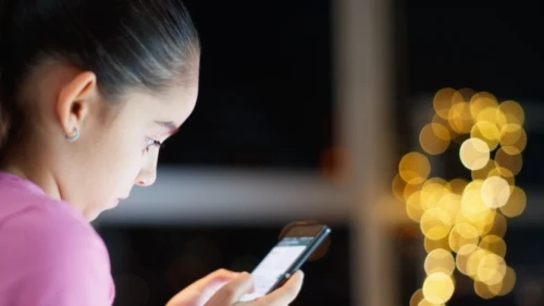 Girl on iPhone
