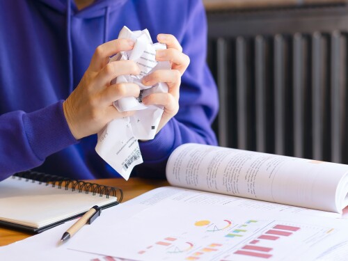 A,Crumpled,And,Ruined,Piece,Of,Paper,With,Notes,On