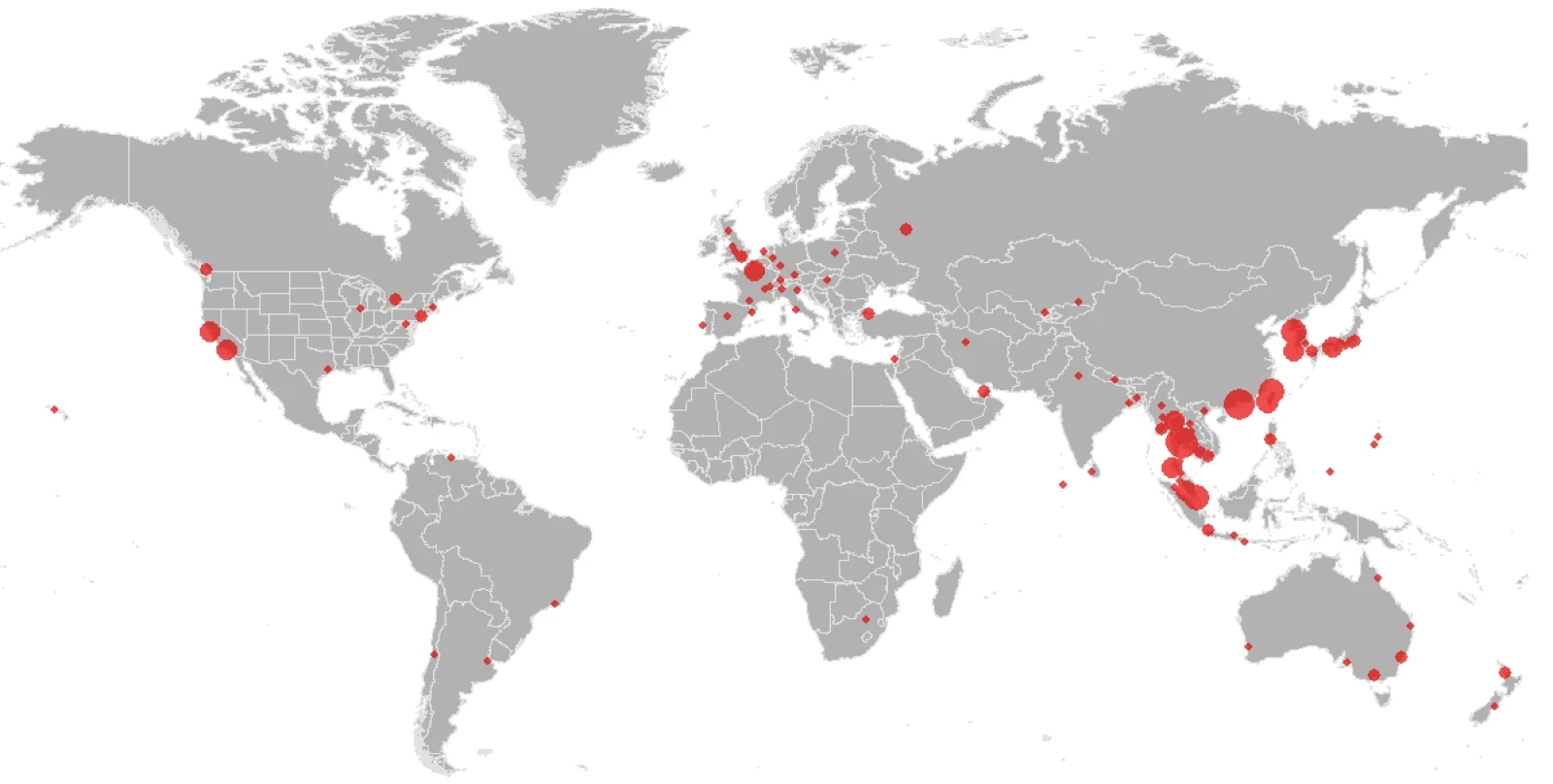 Johns Hopkins University coronavirus tracking map