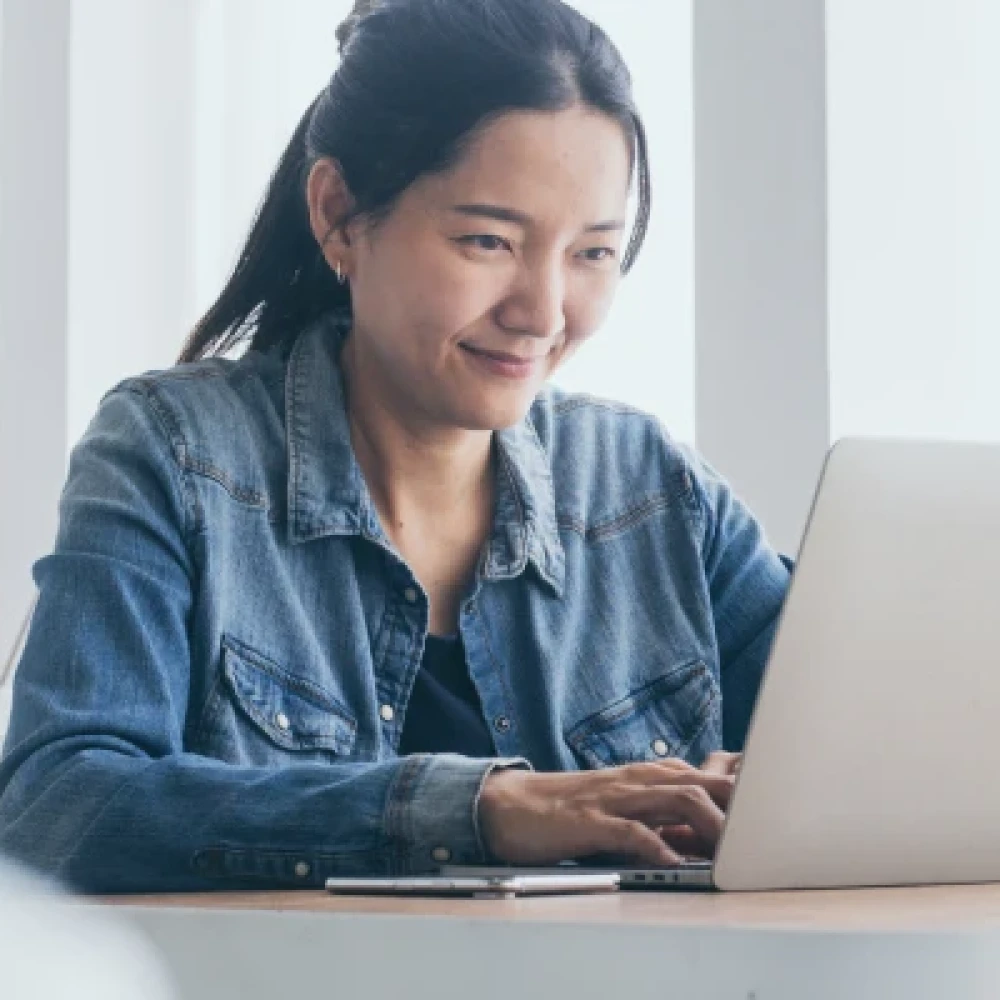 student studying at home for an online degree program