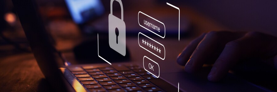 screen with username and password form login