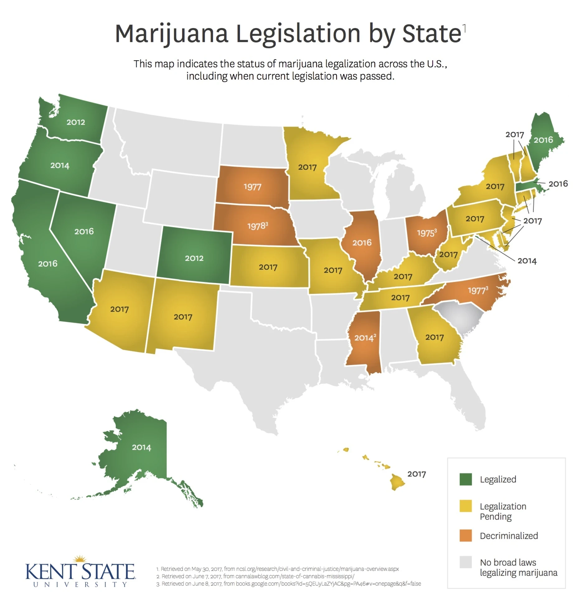 Marijuana Decriminalization map