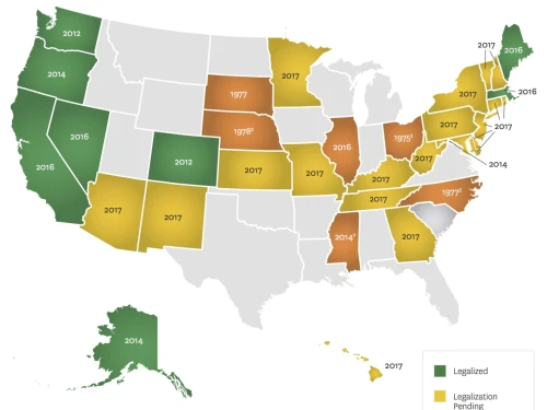 Marijuana Decriminalization map
