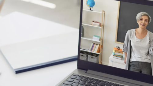Online Technology for the Classroom women on computer screen